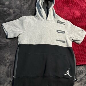 Jordan Gray and Black Kids Hoodie